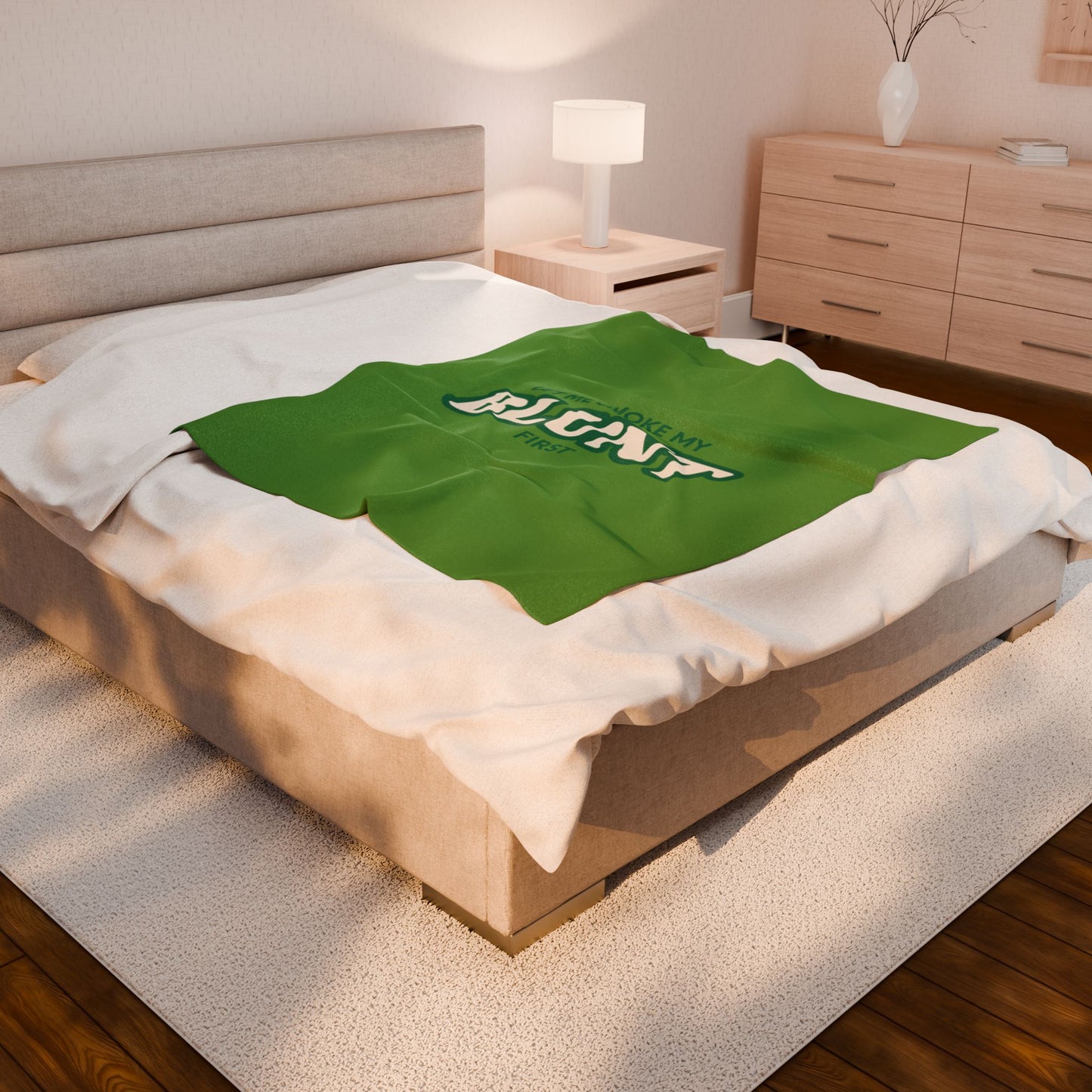 “Let Me Smoke” Cozy Plush Blanket : Green
