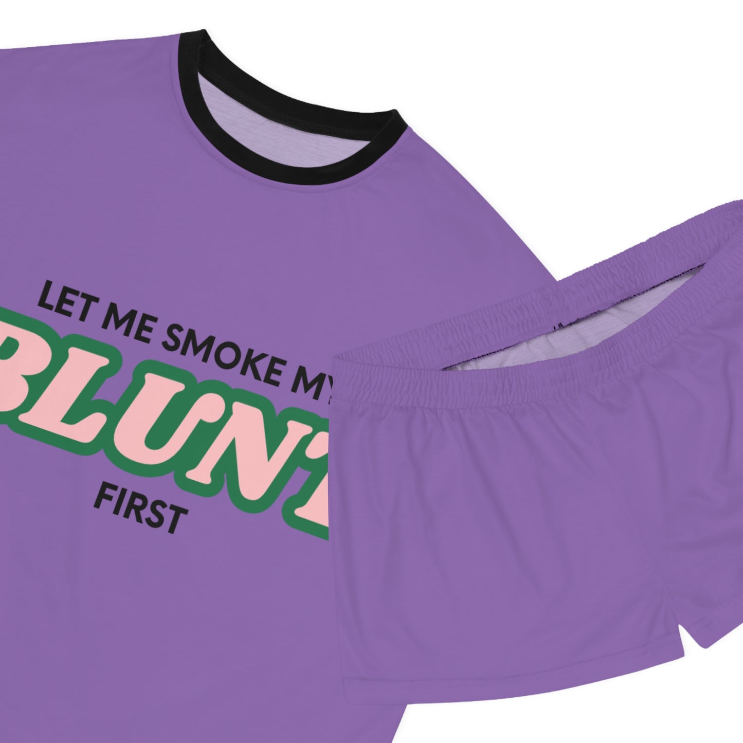 “Let Me Smoke” Pajama Set : Purple
