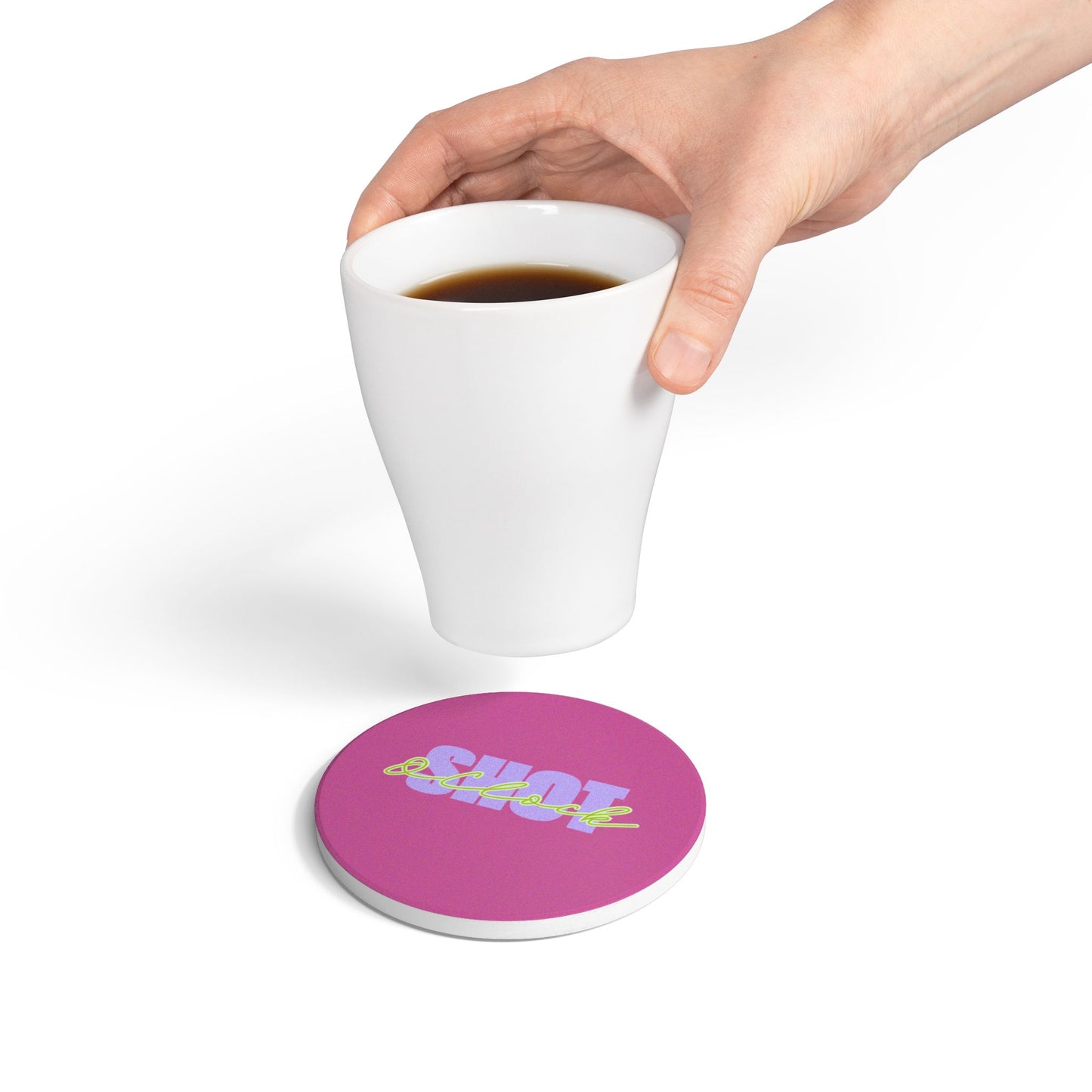 Shot O’Clock Ceramic Coaster