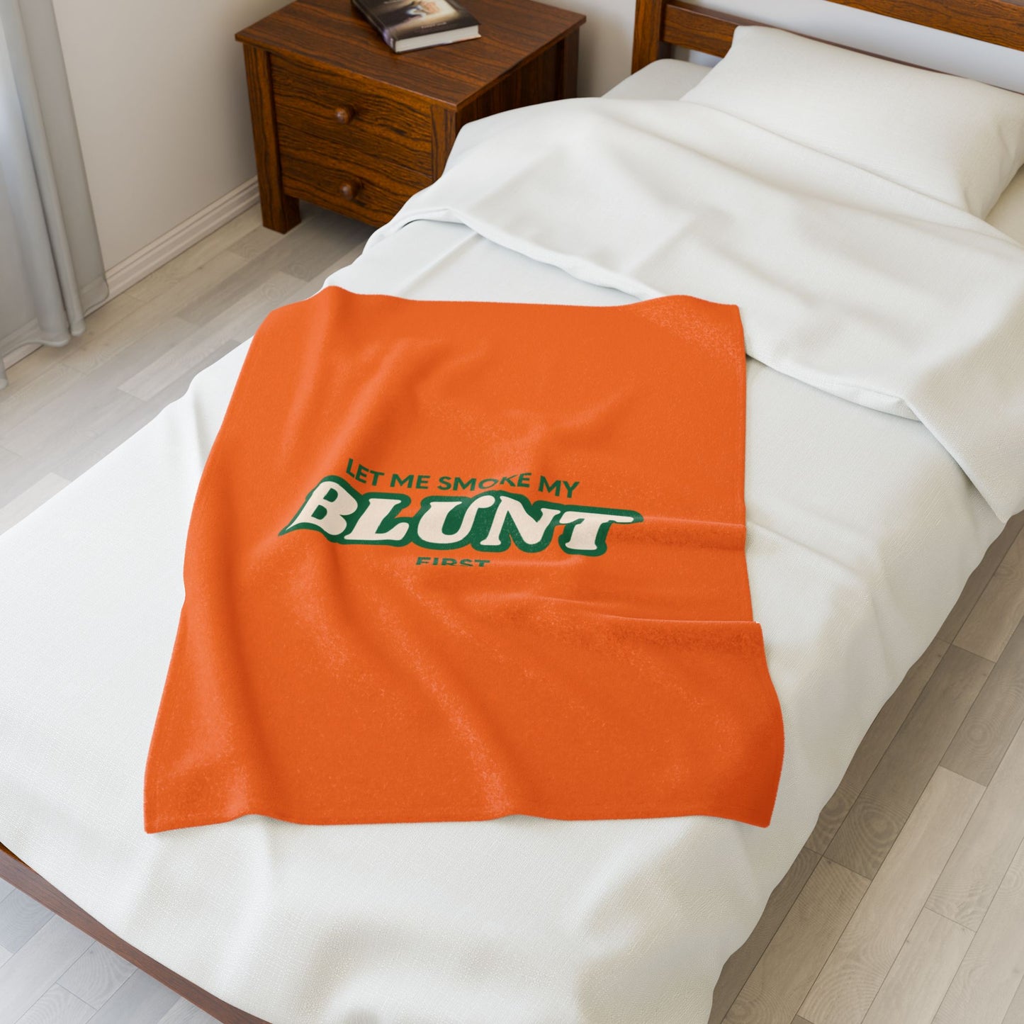 “Let Me Smoke” Cozy Plush Blanket : Crusta