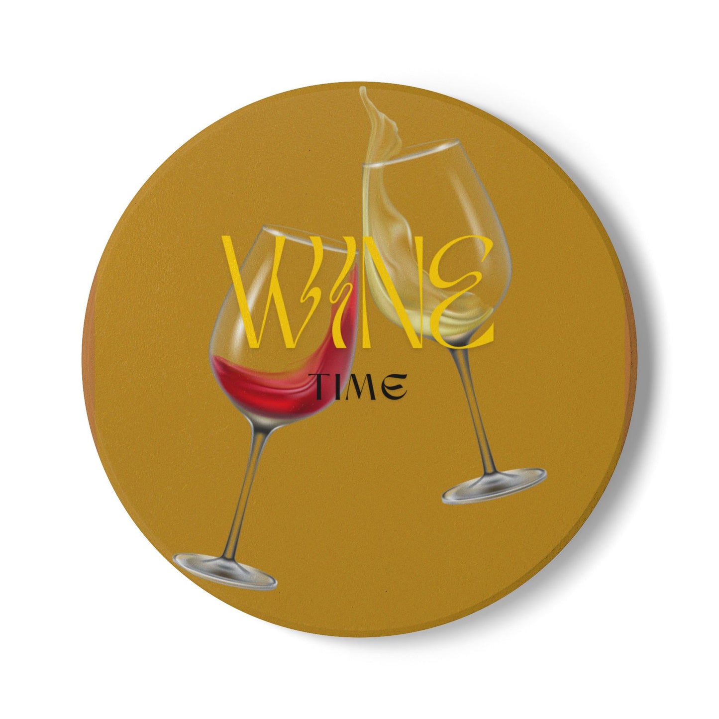 Ceramic Coaster - Wine Time