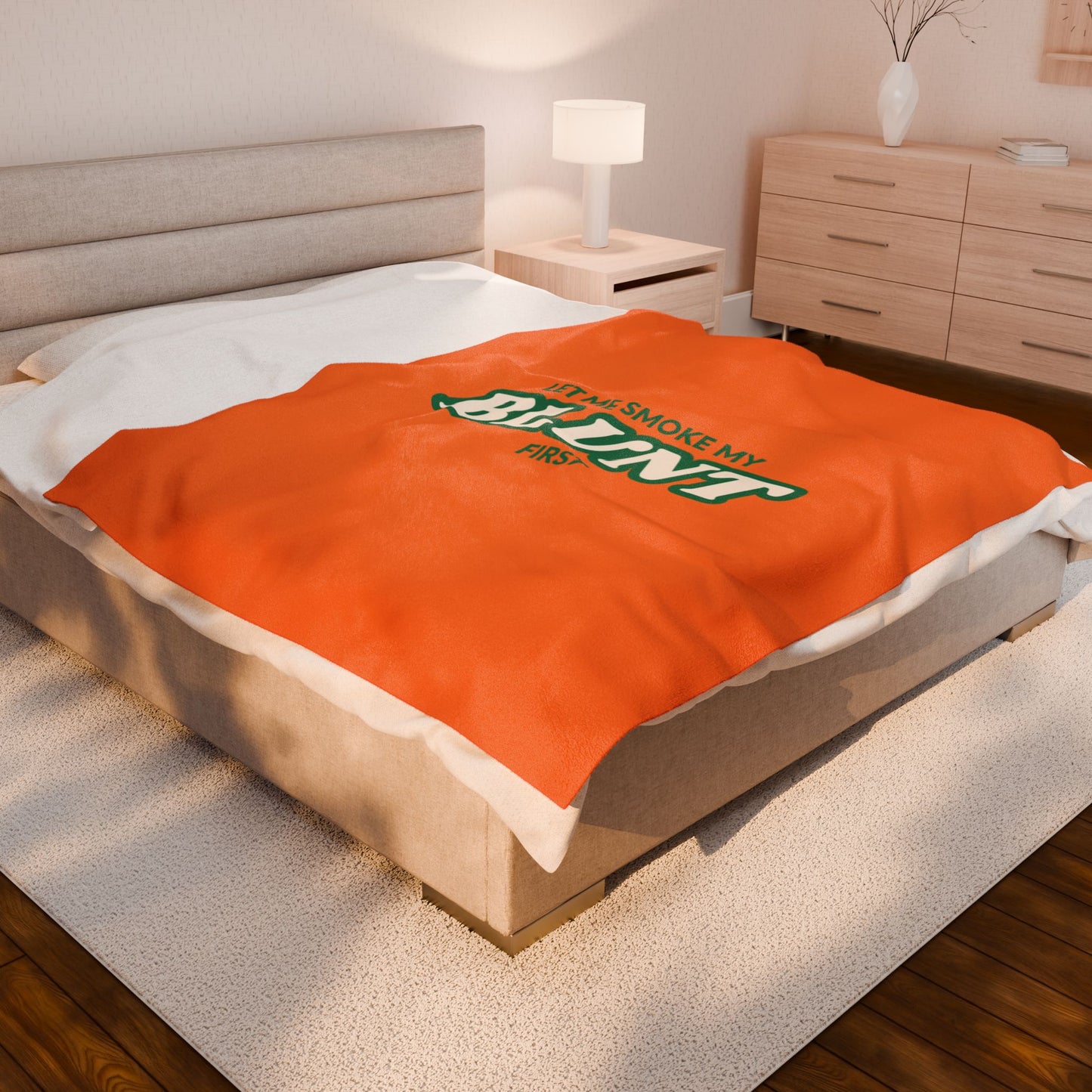 “Let Me Smoke” Cozy Plush Blanket : Crusta