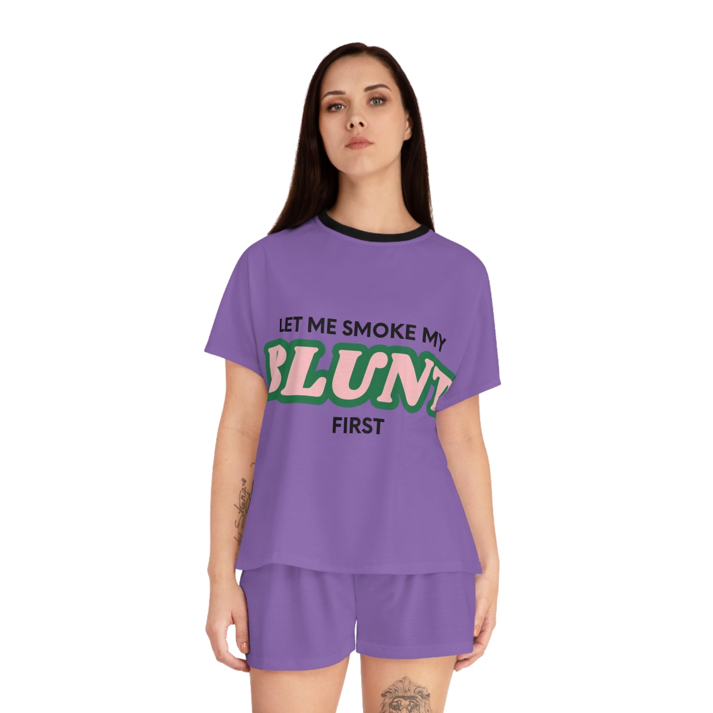 “Let Me Smoke” Pajama Set : Purple
