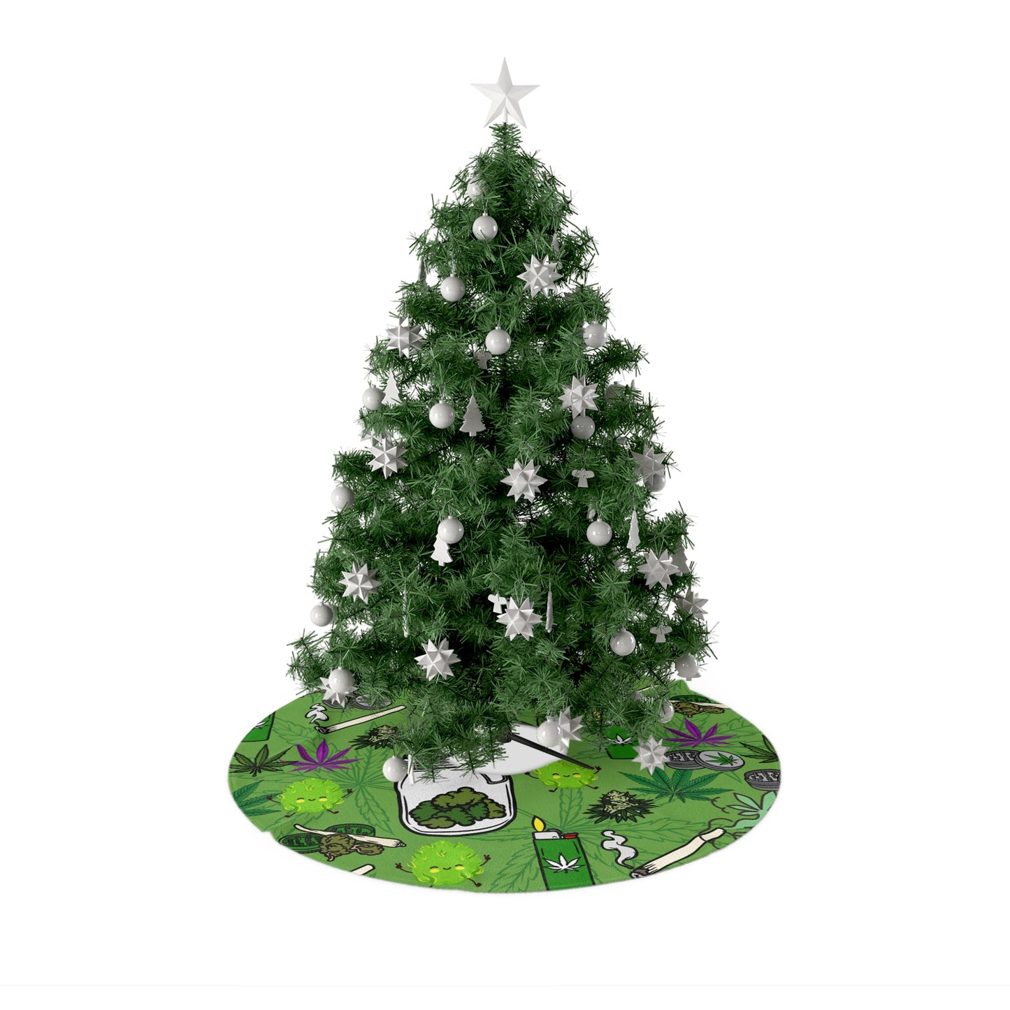 Cannabis Christmas Tree Skirt
