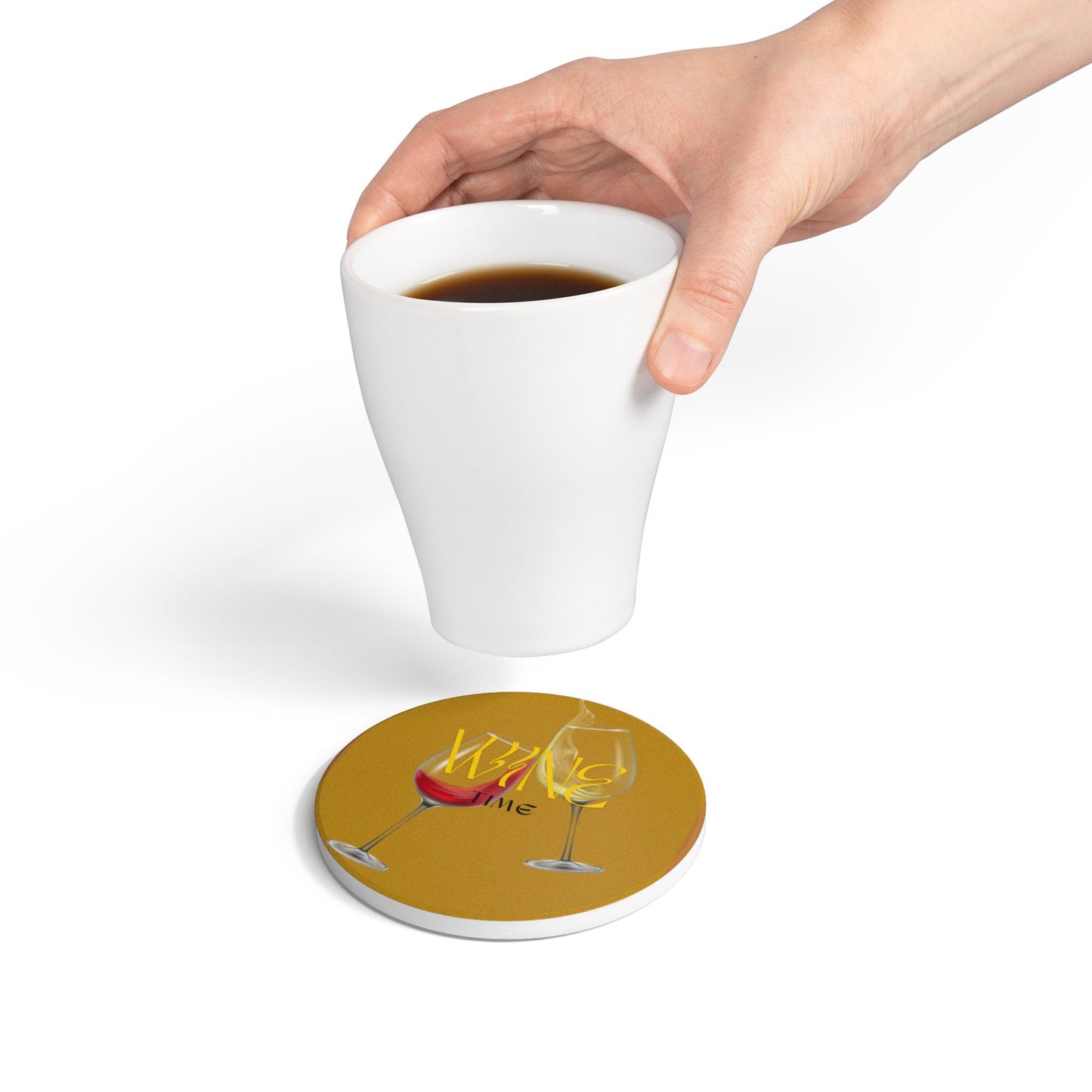 Ceramic Coaster - Wine Time