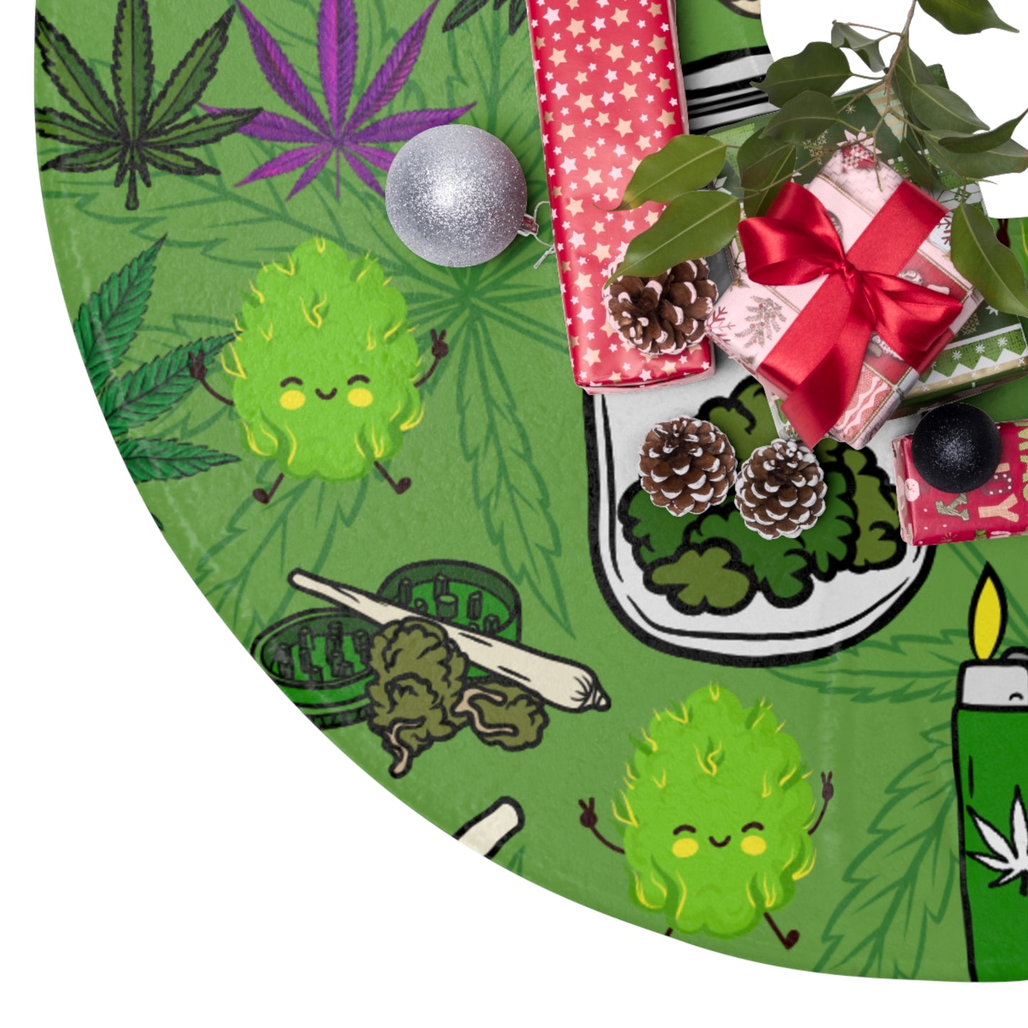 Cannabis Christmas Tree Skirt