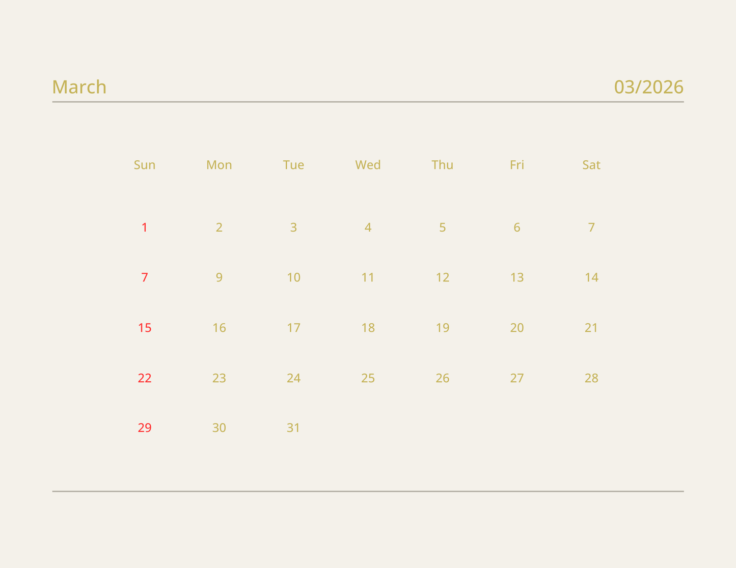 2026 Lit Calendar
