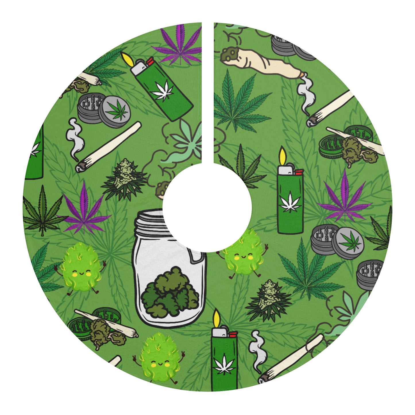 Cannabis Christmas Tree Skirt