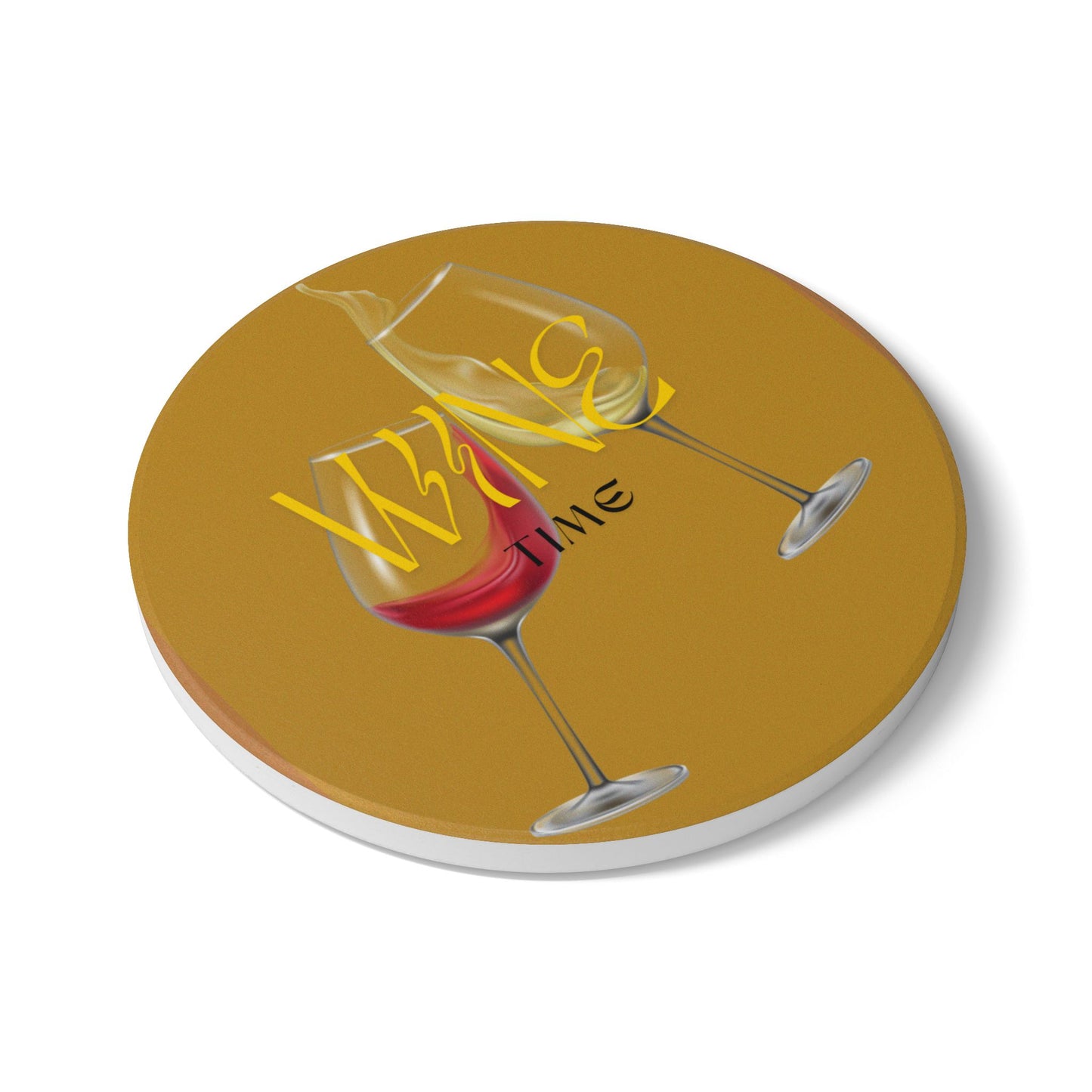 Ceramic Coaster - Wine Time