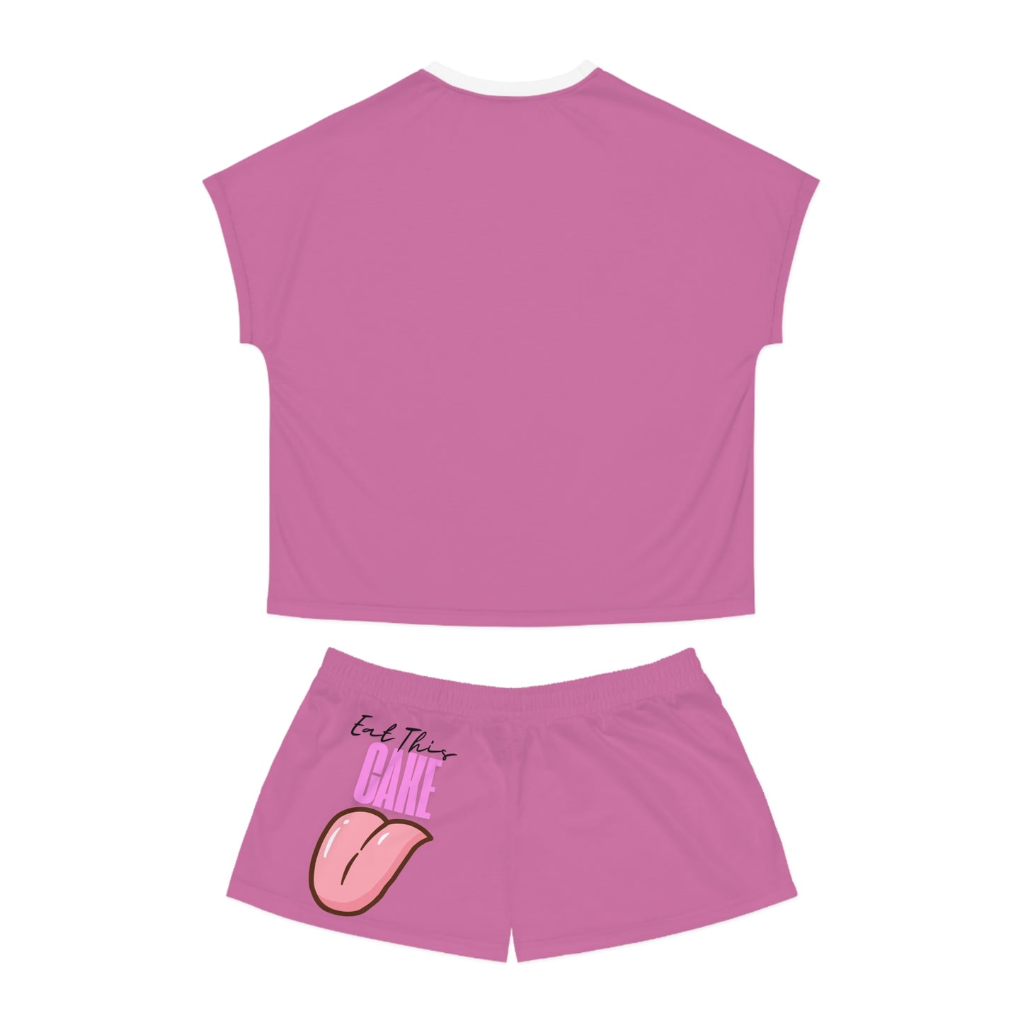 Women's Short Pajama Set - 'Eat This Cake'