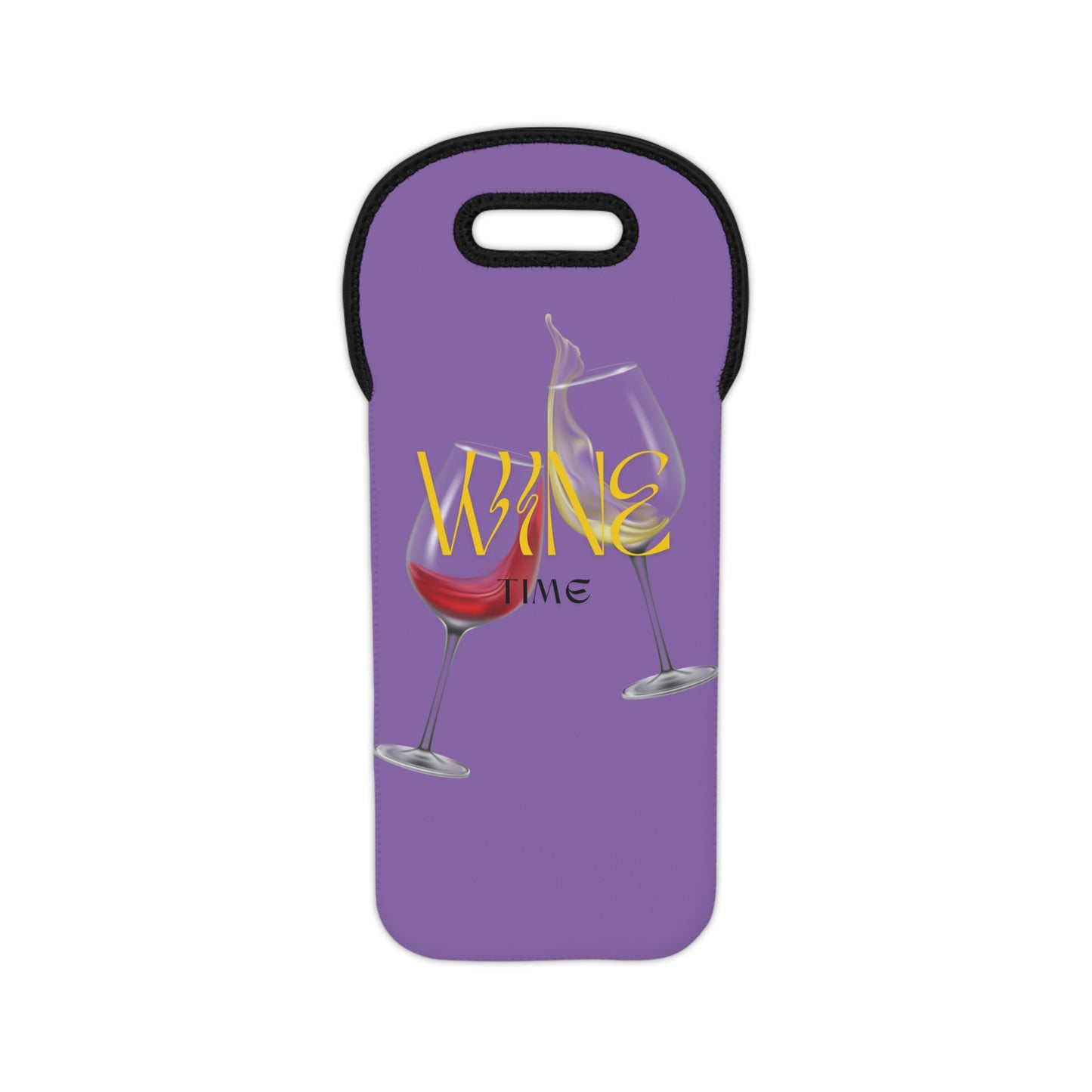 “Wine Time” Wine Tote Bag Purple