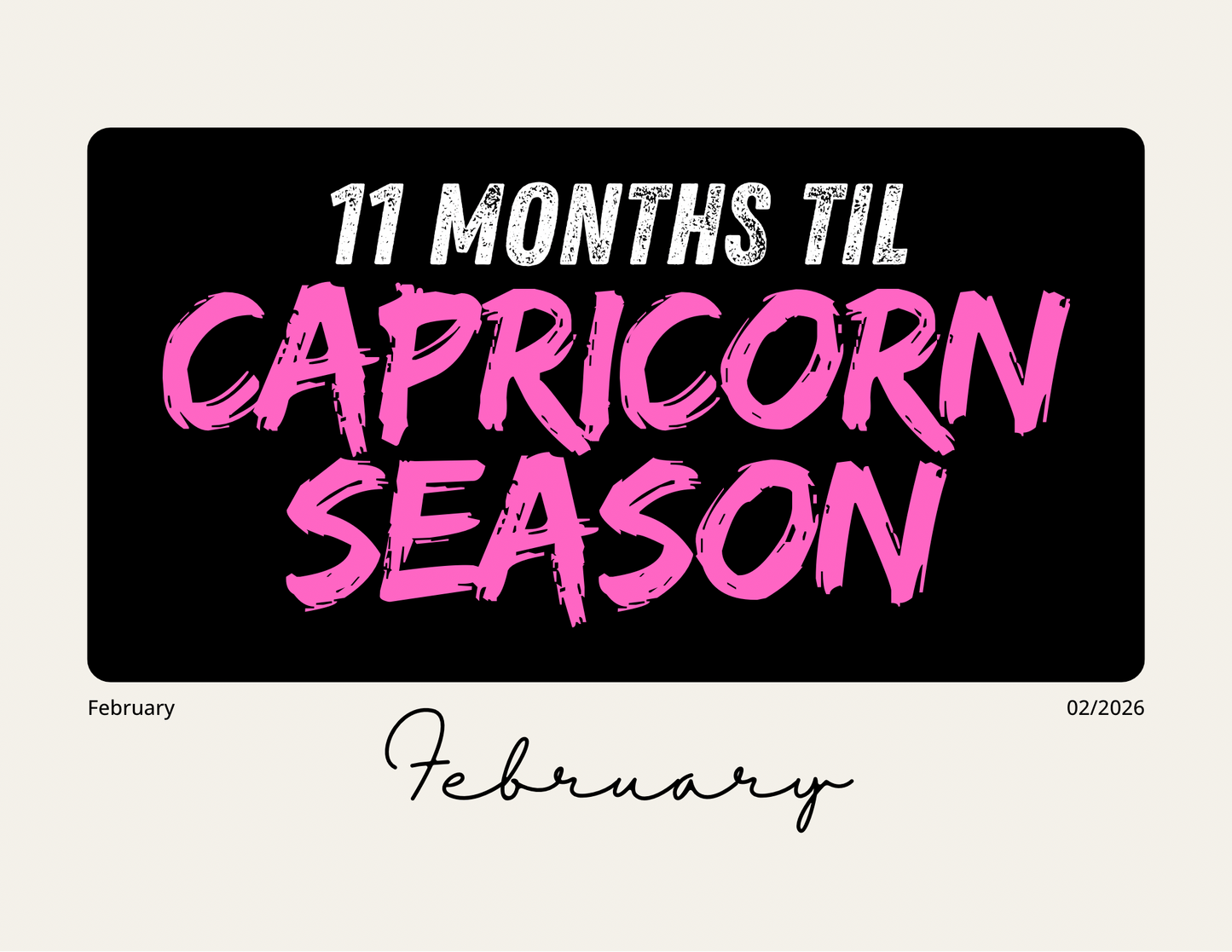 Big Capricorn Energy 2026 Calendar