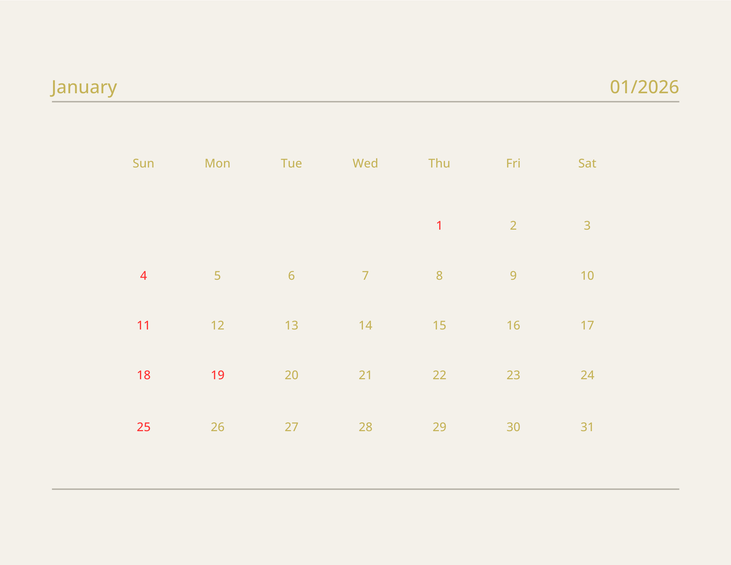 2026 Lit Calendar
