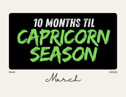 Big Capricorn Energy 2026 Calendar