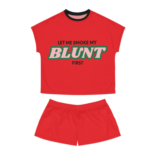 “Let Me Smoke” Pajama Set : Red