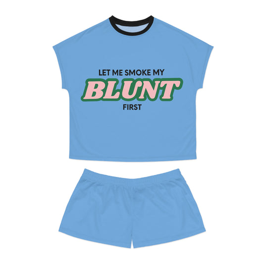 “Let Me Smoke” Pajama Set : Blue