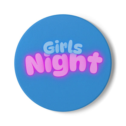 Girls Night Ceramic Coaster Blue