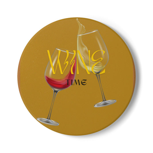 Ceramic Coaster - Wine Time