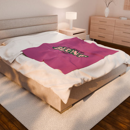 “Let Me Smoke” Cozy Plush Blanket : Light Pink