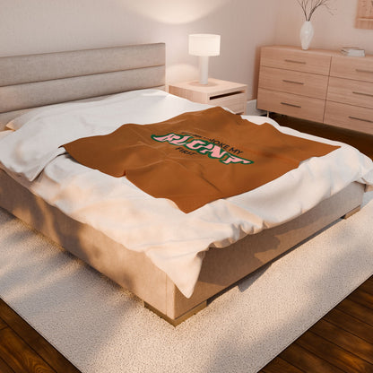 “Let Me Smoke” Cozy Plush Blanket : Light Brown