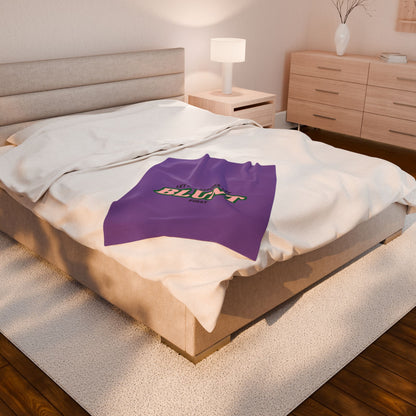“Let Me Smoke” Cozy Plush Blanket : Light Purple