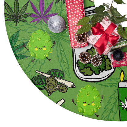 Cannabis Christmas Tree Skirt