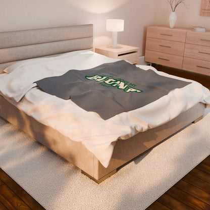 “Let Me Smoke” Cozy Plush Blanket : Grey