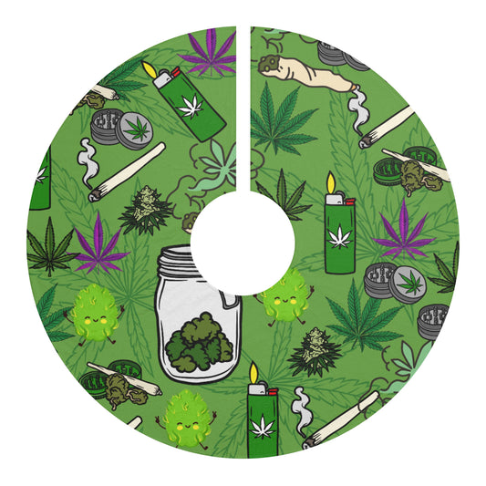 Cannabis Christmas Tree Skirt