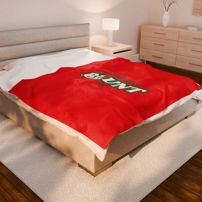 “Let Me Smoke” Cozy Plush Blanket : Red
