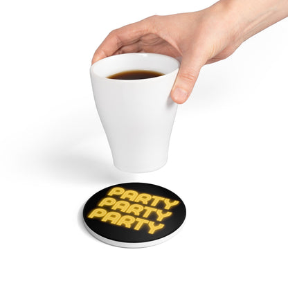 Party Vibes Ceramic Coaster