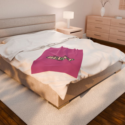 “Let Me Smoke” Cozy Plush Blanket : Light Pink