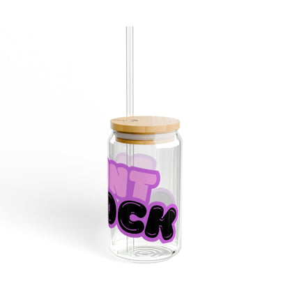 Blunt O’Clock Sipper Glass with Straw, 16oz