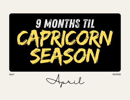 Big Capricorn Energy 2026 Calendar