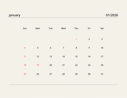 Big Capricorn Energy 2026 Calendar